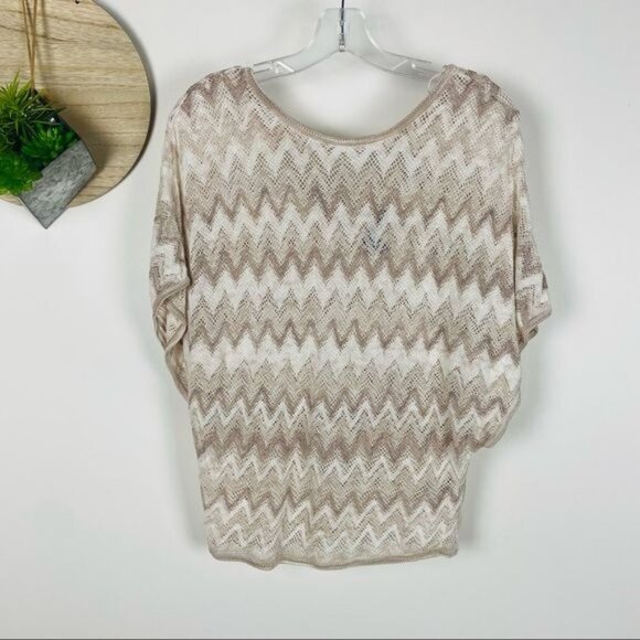 WHBM Chevron Dolman Cross-Back Sweater Size XS - Picture 5 of 8